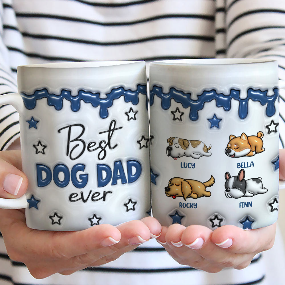Custom Christmas Birthday Gifts For Dog Lovers • Best Dog Parents - Personalized 3D Inflated Effect Mug