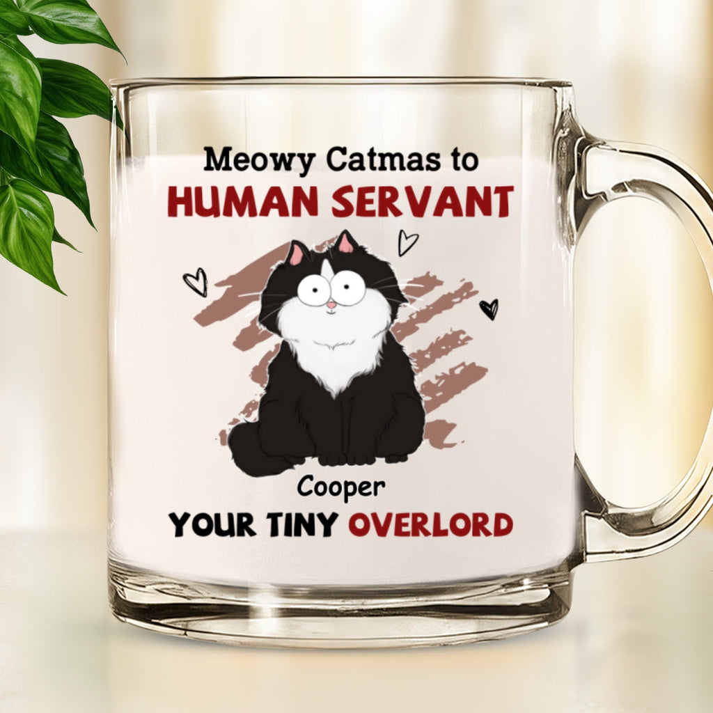 Custom Mother's day Birthday Gifts For Cat Mom, Cat Lovers • Your Tiny Overlords - Personalized Glass Mug