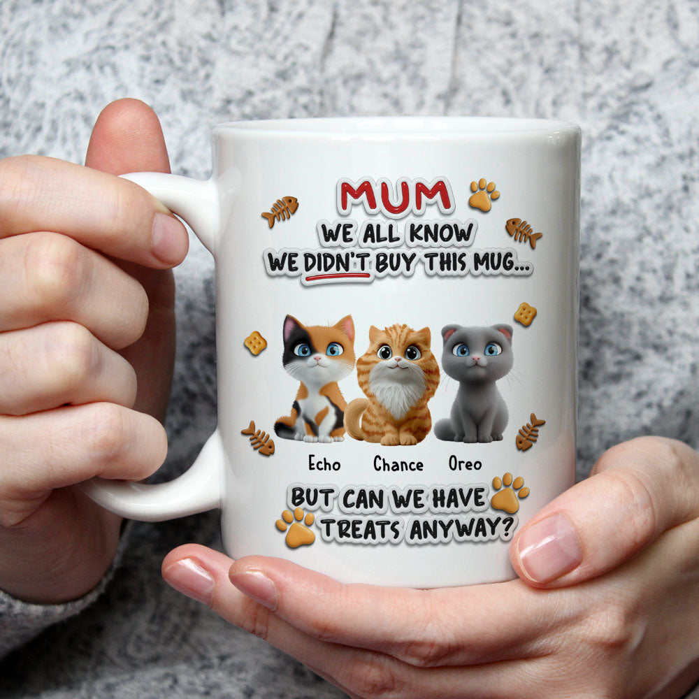 Custom Father's day Birthday Gifts For Pet Dad, Pet Lovers • Can Pet Have Treats - Personalized 3D Effect Mug