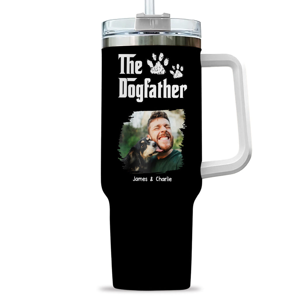 Custom Photo Father's day Birthday Gifts For Dog Dad, Dog Lovers • Cool Dog Father Photo - Personalized Tumbler