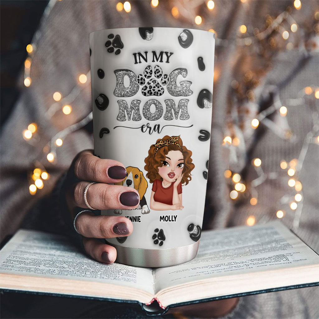 Custom Christmas Birthday Gifts For Dog Lovers • In My Era - Personalized 3D Inflated Effect Tumbler