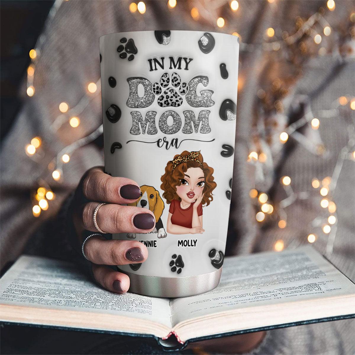Custom Christmas Birthday Gifts For Dog Lovers • In My Era - Personalized 3D Inflated Effect Tumbler