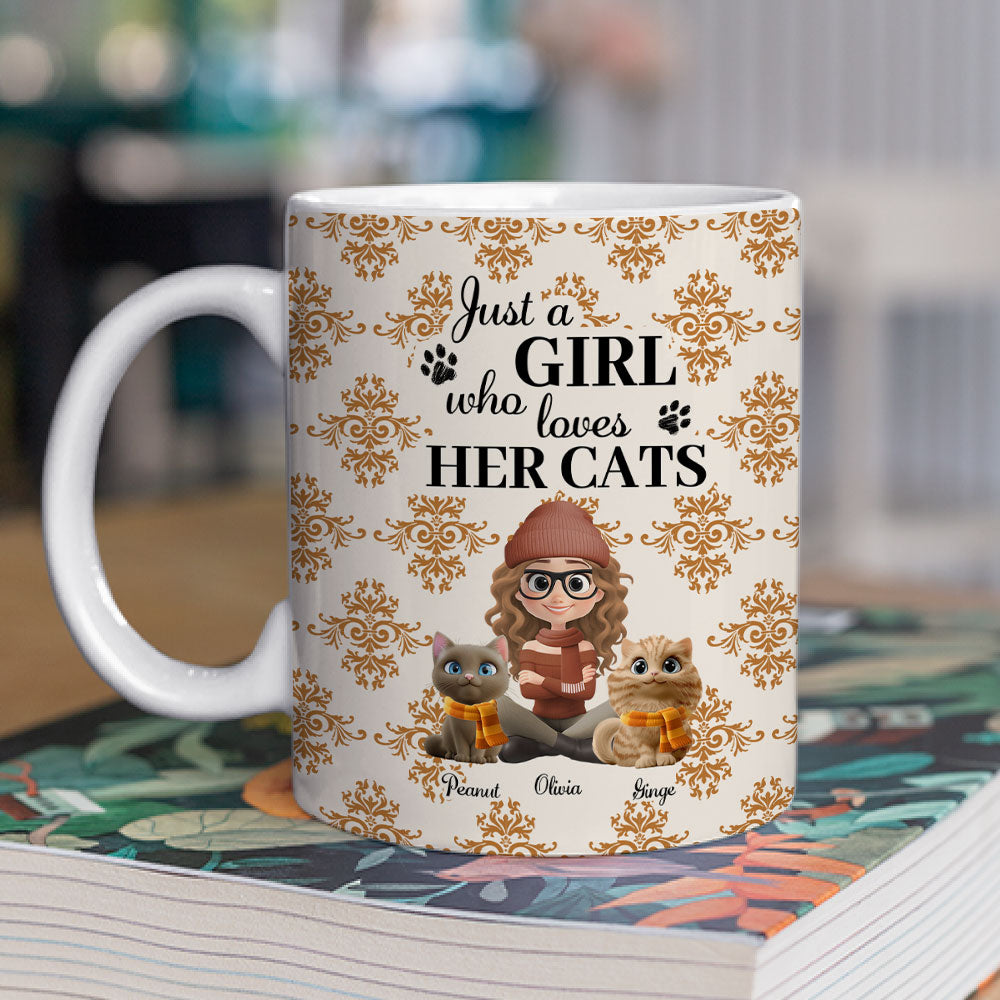 Custom Christmas Birthday Gifts For Pet Mom, Pet Lovers • Pumskin Cat Autumn - Personalized Coffee Mug