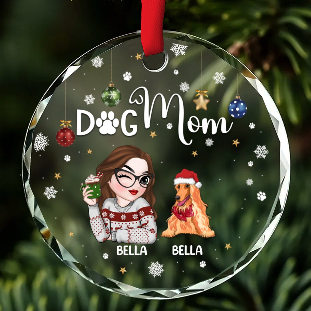 Fur Mom - Personalized Glass Ornament