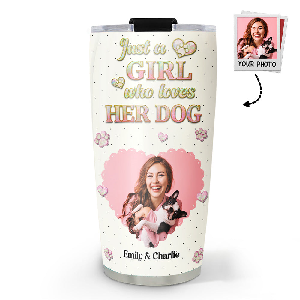 Custom Photo Christmas Birthday Gifts For Dog Mom, Dog Lovers • Mom Right On Point Photo - Personalized 3D Effect Tumbler