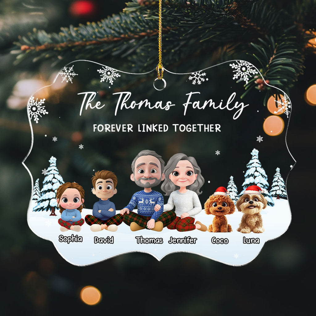 Custom Christmas Decor Home Birthday Gifts For Dog Lovers • Family Roots Bloom Every Season - Personalized Acrylic Ornament
