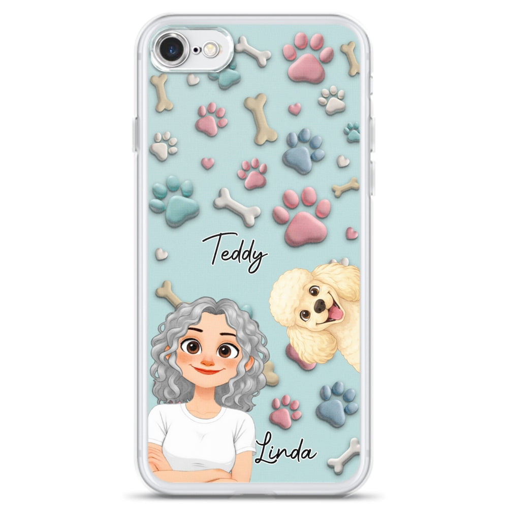 Dog And Human Cartoon New Style - Personalized Phone Case