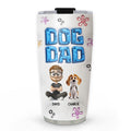 Custom Father's day Birthday Gifts For Dog Dad, Dog Lovers • Sponge Dog Dad - Personalized 3D Inflated Effect Tumbler