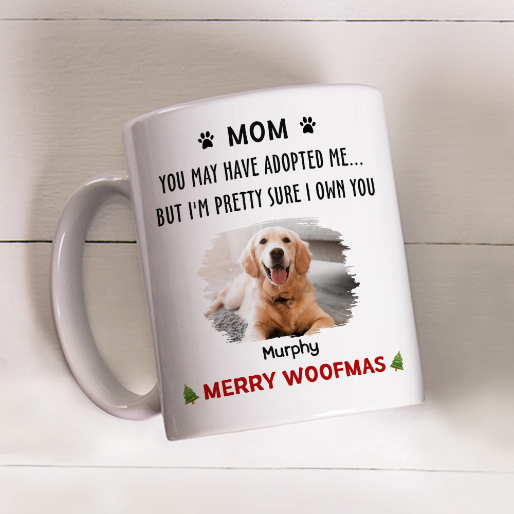 Custom Photo Christmas Birthday Gifts For Dog Lovers • Adopted Cartoon Photo - Personalized Coffee Mug