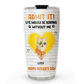 Custom Photo Mother's day Birthday Gifts For Cat Mom, Cat Lovers • Admit It Cat Dad Orange Photo - Personalized Tumbler