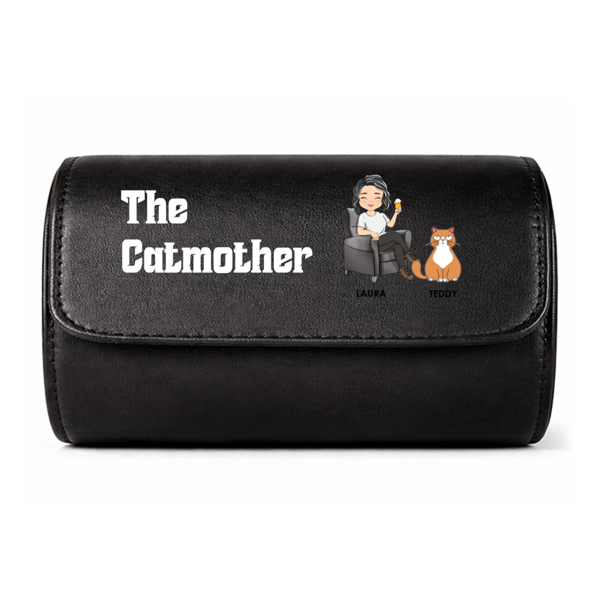 The Catmother - Personalized Leather Watch Case