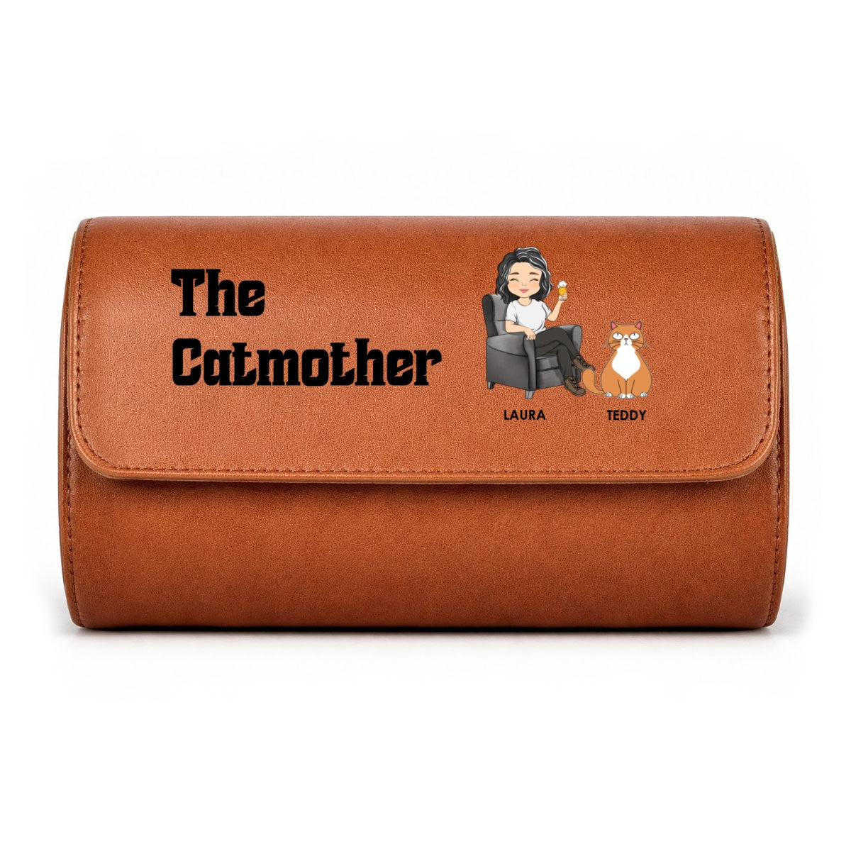 The Catmother - Personalized Leather Watch Case