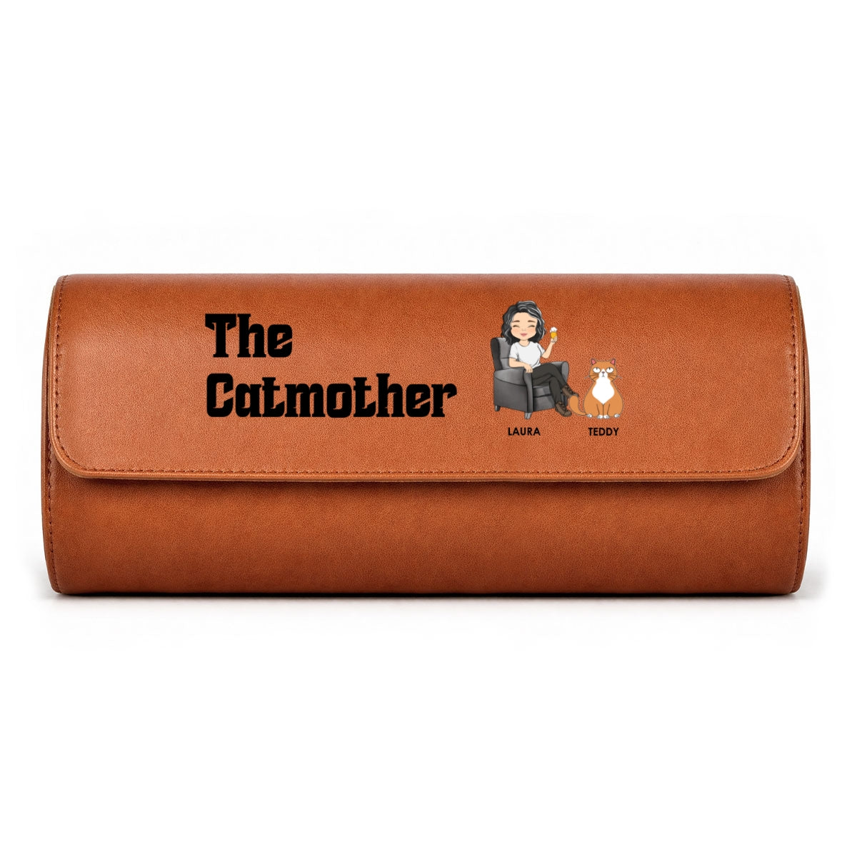 The Catmother - Personalized Leather Watch Case