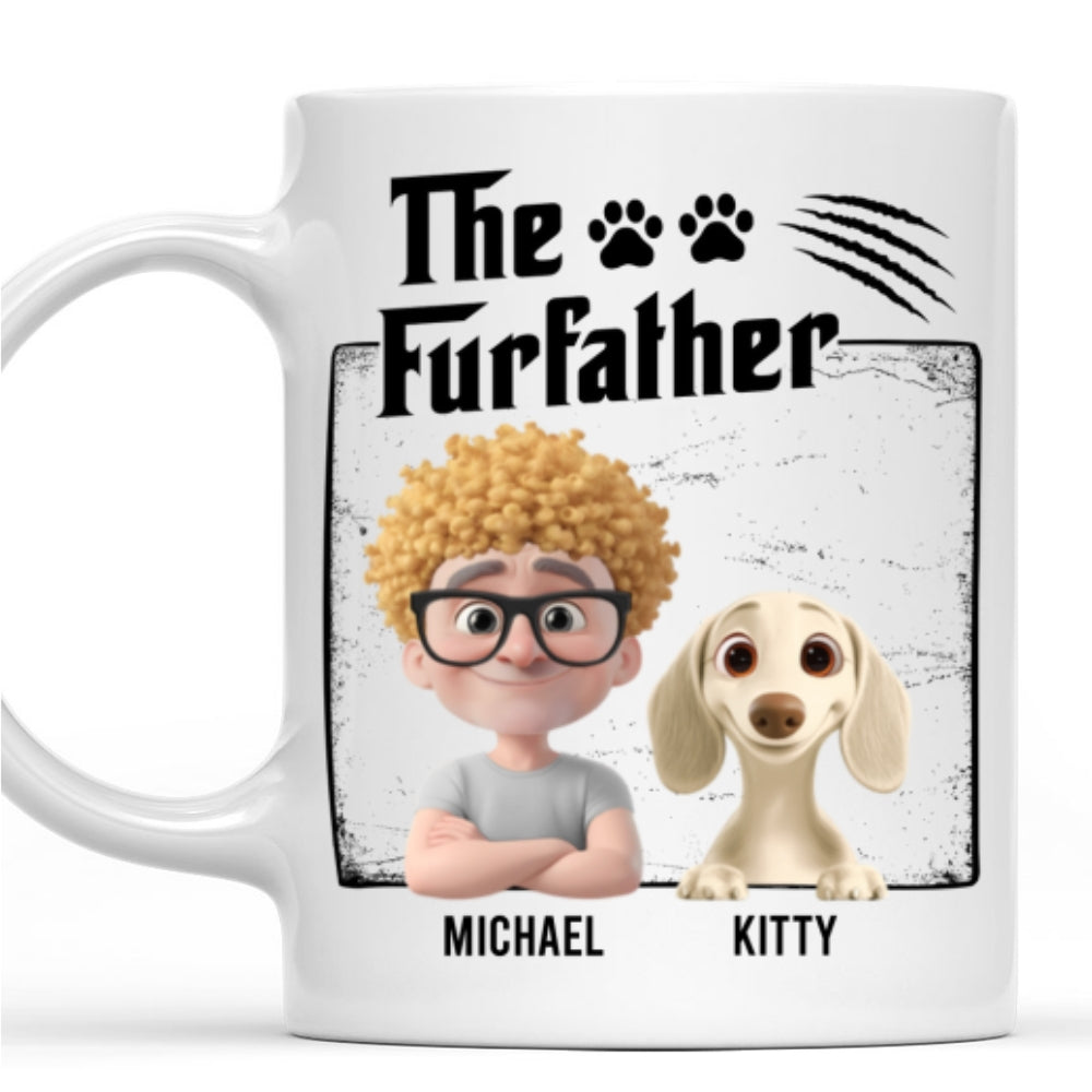 Custom Father's day Birthday Gifts For Pet Dad, Pet Lovers • The Furfather - Personalized Coffee Mug