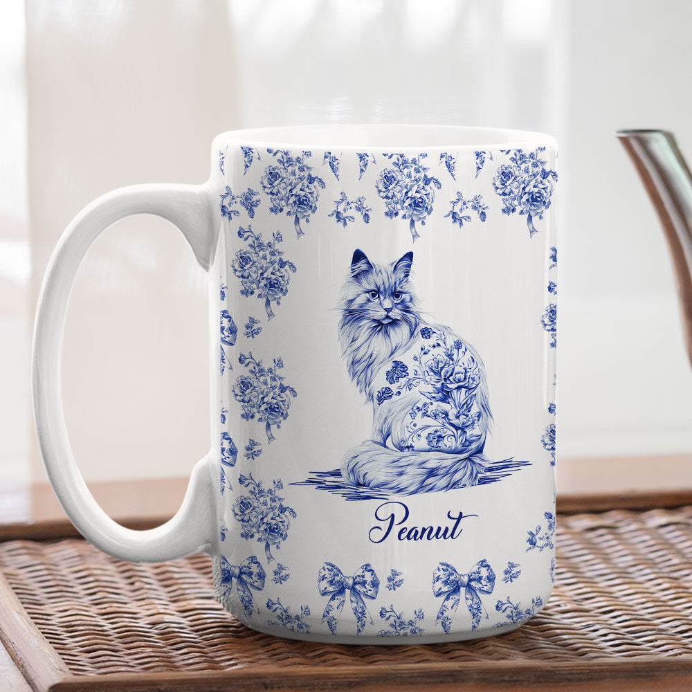 Custom Christmas Birthday Gifts For Cat Mom, Cat Lovers • Fond Of You - Personalized Coffee Mug