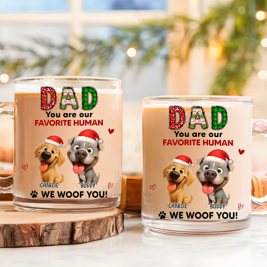 Custom Christmas Birthday Gifts For Dog Lovers • My Favorite - Personalized Glass Mug