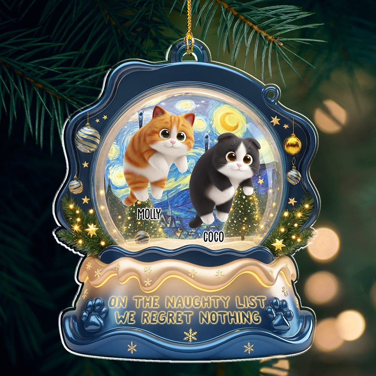 Custom Christmas Decor Home Birthday Gifts For Cat Lovers • Cat Edition - Personalized Acrylic Ornament