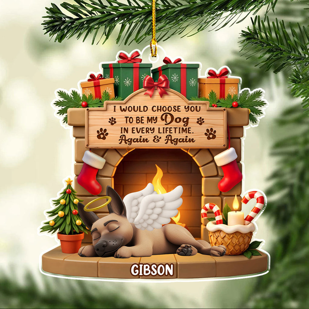 Custom Christmas Memorial Sympathy Gifts For Dogs, Cats • Your Forever Home - Personalized Acrylic Ornament