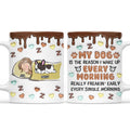 Custom Christmas Birthday Gifts For Dog Lovers • The Reason I Wake Up - Personalized 3D Inflated Effect Mug