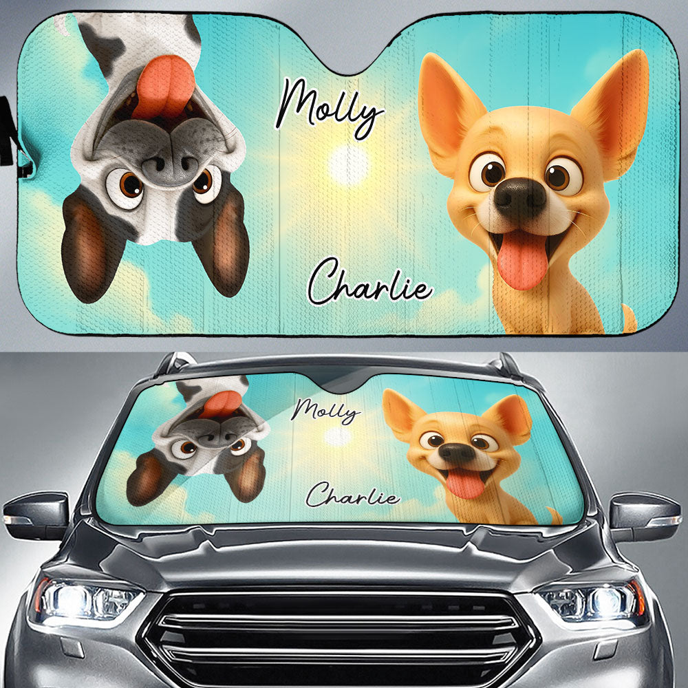 Can You See Us - Personalized Car Sunshade