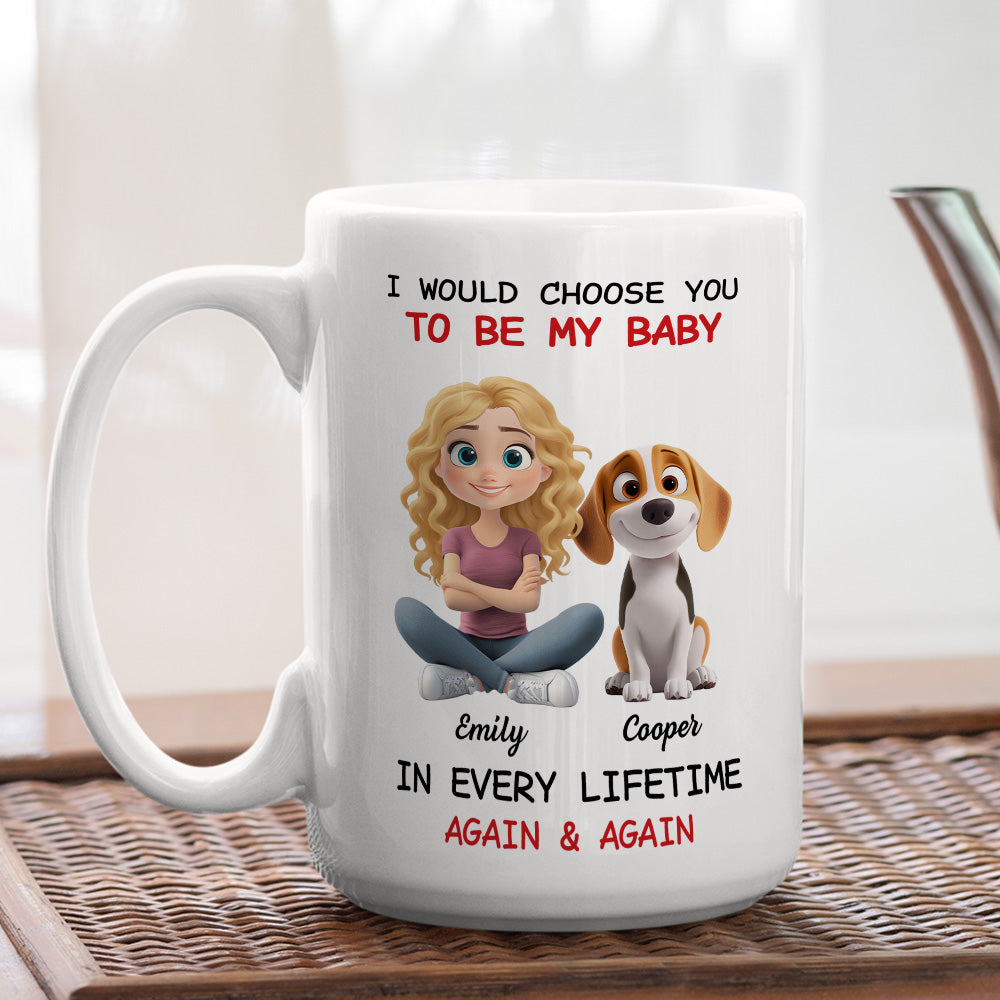 Custom Christmas Birthday Gifts For Dog Dad, Dog Lovers • Over And Over Again - Personalized Coffee Mug