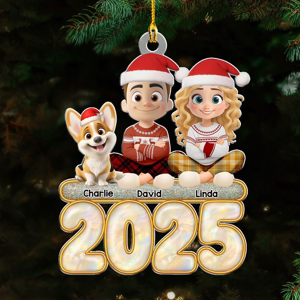 Custom Christmas Decor Home Birthday Gifts For Dog Lovers • This Is Us And The Dog - Personalized Acrylic Ornament