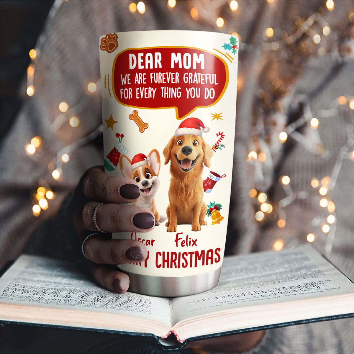 Custom Christmas Birthday Gifts For Dog Mom, Dog Lovers • Eternally Love You - Personalized Tumbler