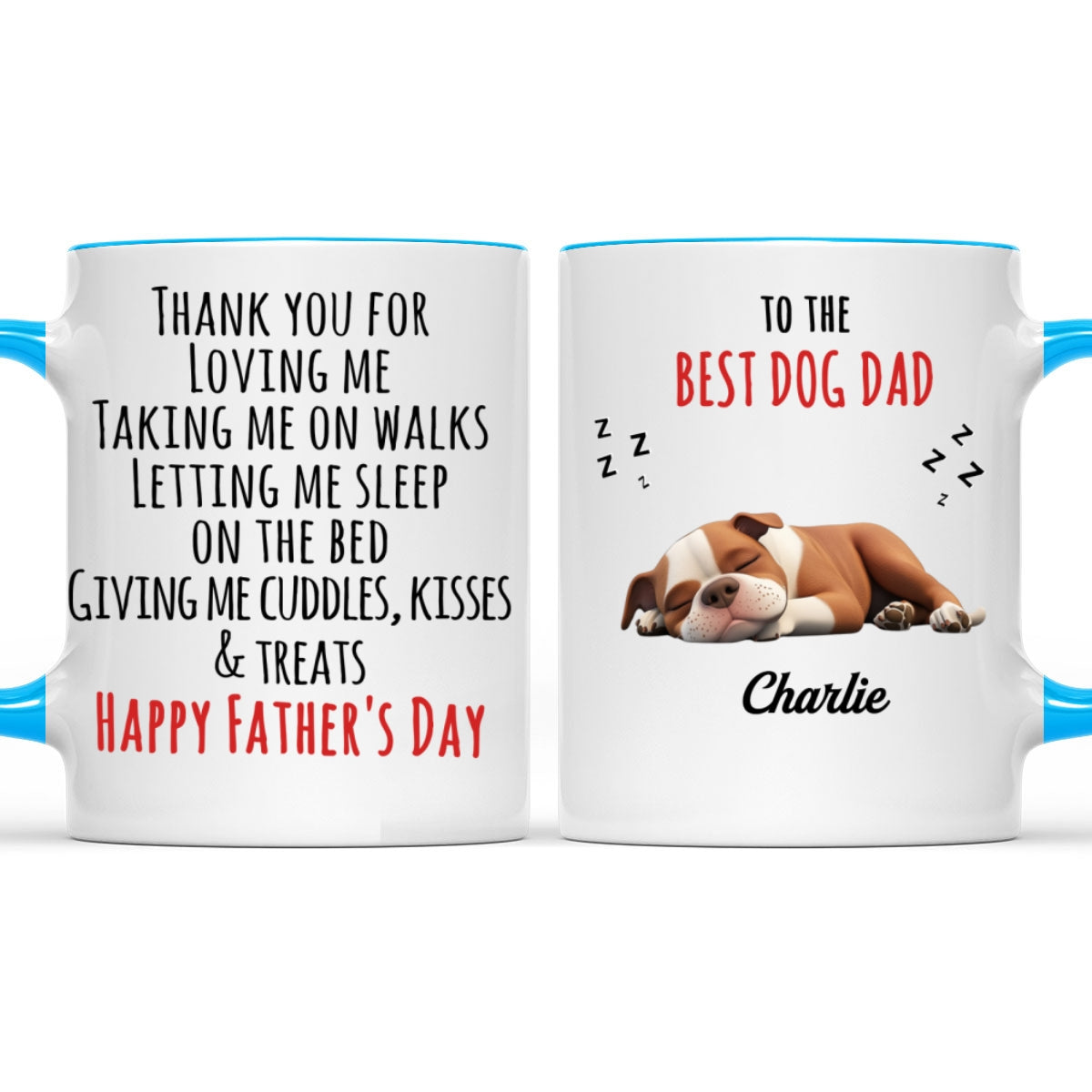 Custom Mother's Father's day Birthday Gifts For Dog Lovers • Kisses And Treats - Personalized Accent Mug