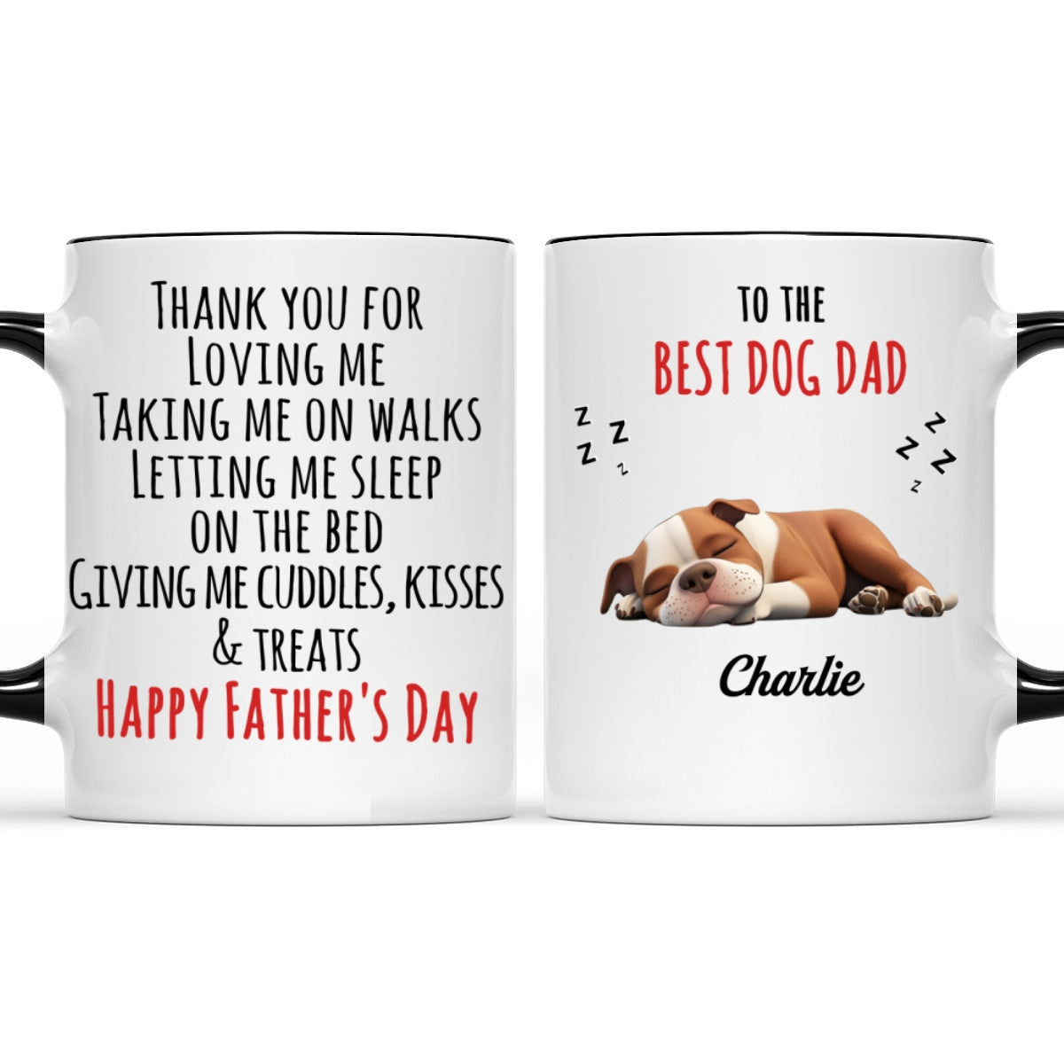 Custom Mother's Father's day Birthday Gifts For Dog Lovers • Kisses And Treats - Personalized Accent Mug