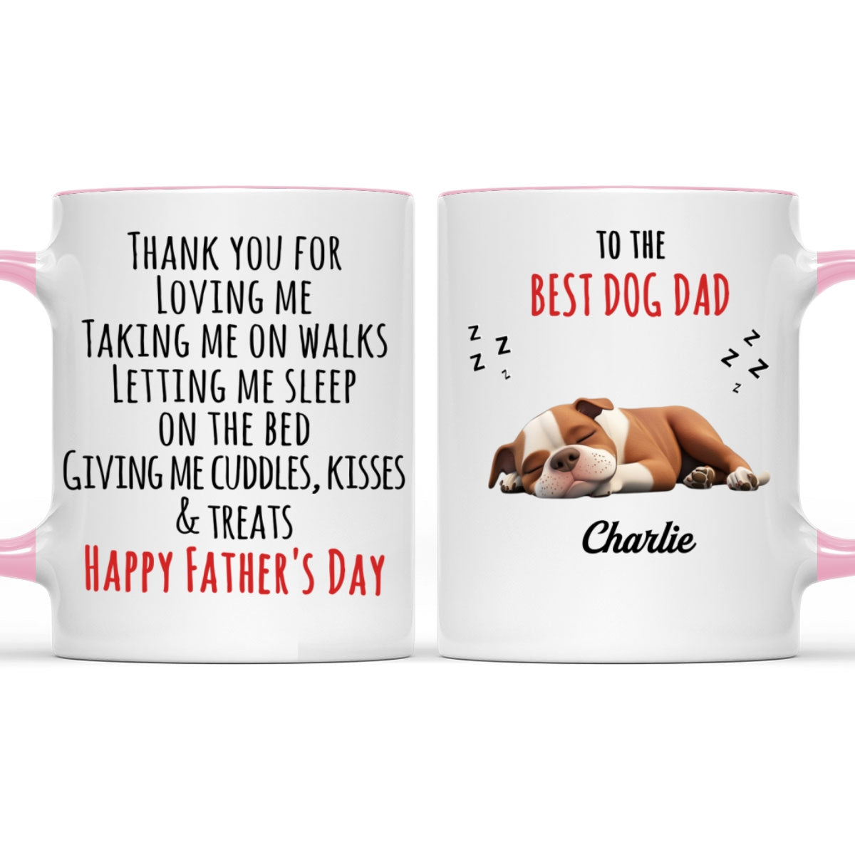 Custom Mother's Father's day Birthday Gifts For Dog Lovers • Kisses And Treats - Personalized Accent Mug