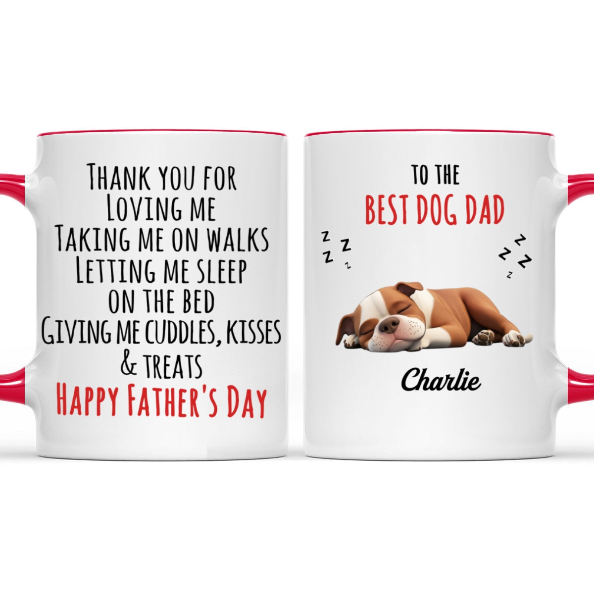 Custom Mother's Father's day Birthday Gifts For Dog Lovers • Kisses And Treats - Personalized Accent Mug