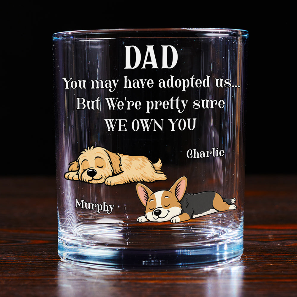May Have Adopted Retro Sleeping Dog - Personalized Whiskey Glass