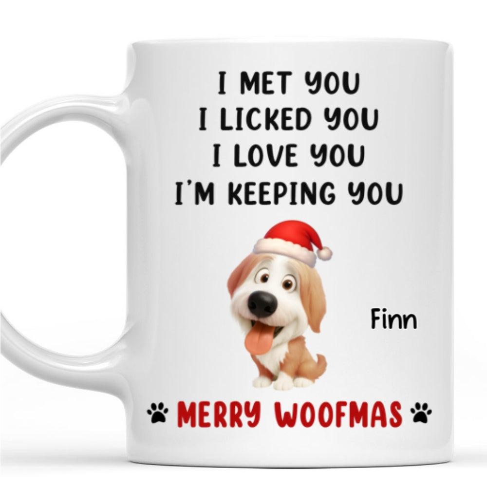 Custom Christmas Birthday Gifts For Dog Lovers • We Licked And Love You Ver Christmas 3 - Personalized Coffee Mug