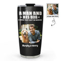 Custom Photo Father's day Birthday Gifts For Dog Dad, Dog Lovers • Best Dog Dad Ever Photo- Personalized Tumbler