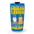 Custom Father's day Birthday Gifts For Cat Dad, Cat Lovers • Cat Overlord Rules - Personalized Tumbler