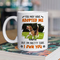 Custom Photo Christmas Birthday Gifts For Dog Mom, Dog Lovers • I Own You Photo - Personalized Coffee Mug