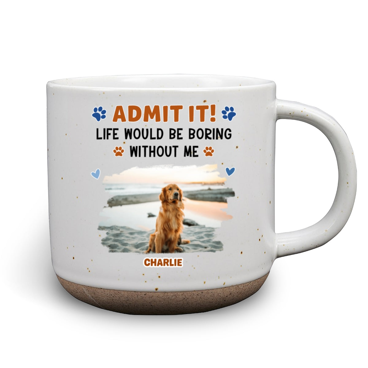 Custom Photo Christmas Birthday Gifts For Dog Mom, Dog Lovers • Admit It Crazy Funny Dog Photo - Personalized Pottery Mug