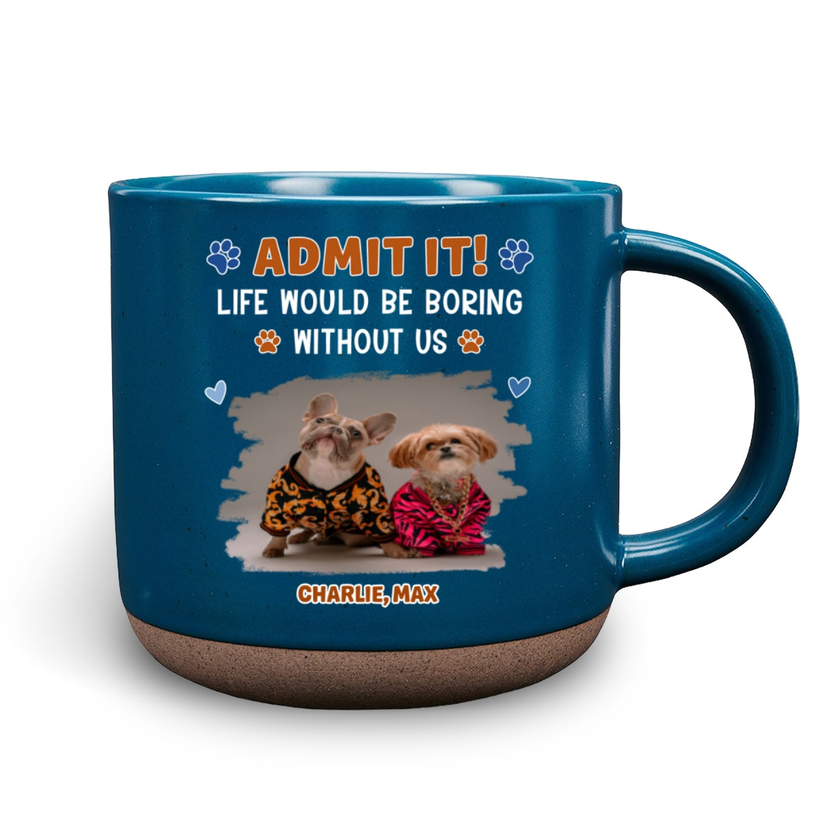 Custom Photo Christmas Birthday Gifts For Dog Mom, Dog Lovers • Admit It Crazy Funny Dog Photo - Personalized Pottery Mug