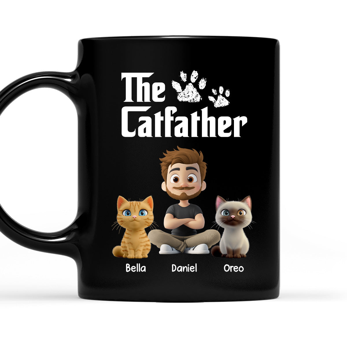 Custom Father's day Birthday Gifts For Cat Dad, Cat Lovers • Cool Cat Father - Personalized Coffee Mug