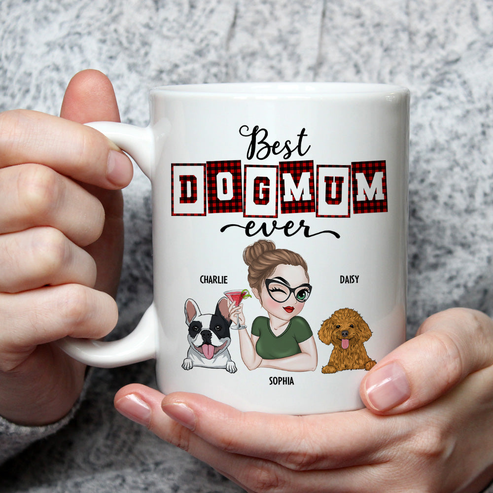 Custom Christmas Birthday Gifts For Dog Lovers • Best Mom Dad Of The Year - Personalized Coffee Mug