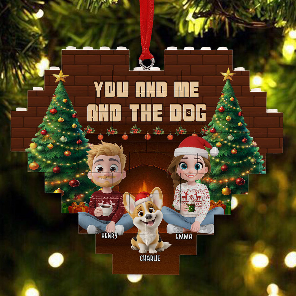 Custom Christmas Decor Home Birthday Gifts For Dog Lovers • This Is Us Through Time - Personalized 3D Effect Heart Puzzle Ornament