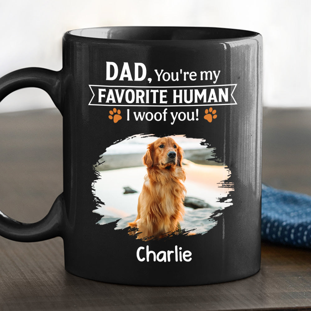 Custom Photo Christmas Birthday Gifts For Dog Lovers • Favorite Human Of Dog Butt Photo - Personalized Coffee Mug