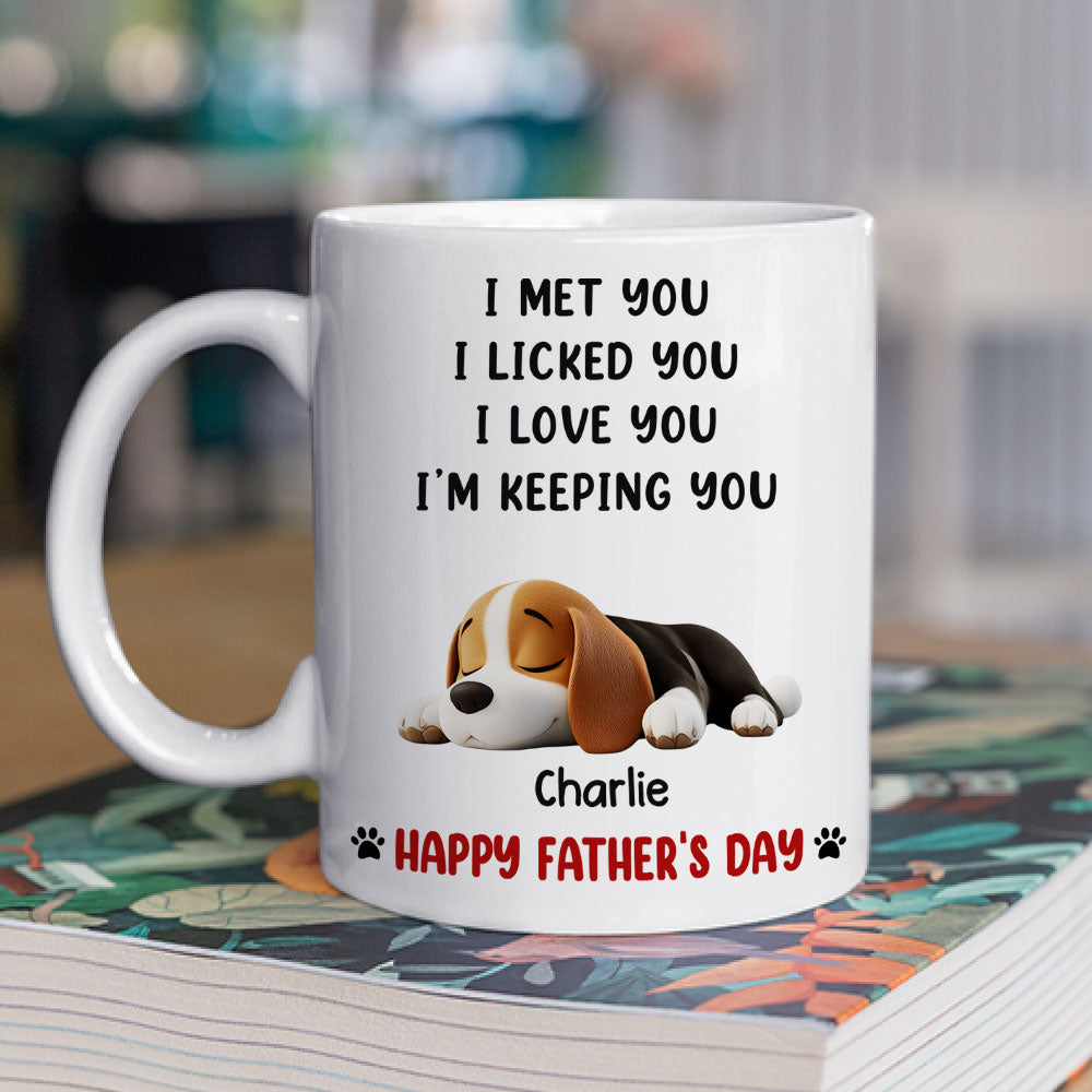 Custom Father's day Birthday Gifts For Dog Dad, Dog Lovers • We Licked And Love You - Personalized Coffee Mug