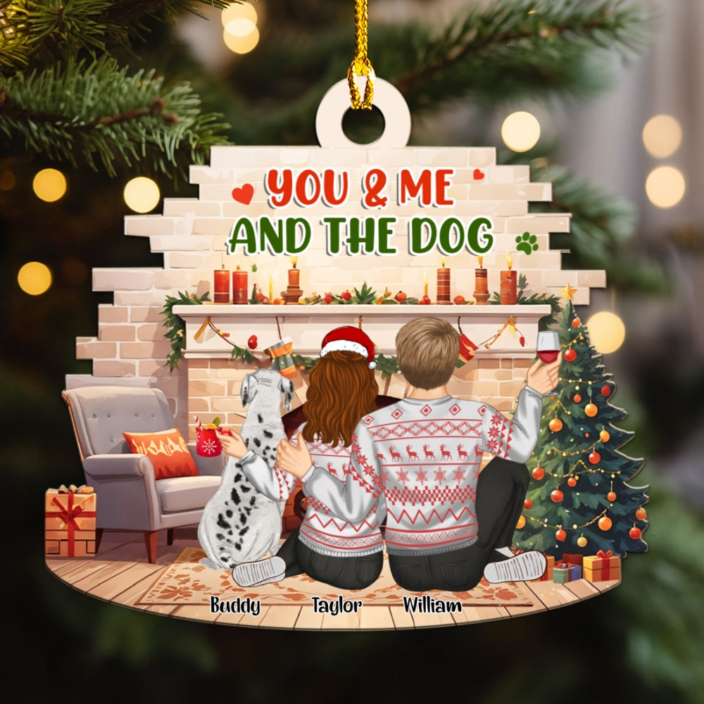 You Me Our Dogs Family - Personalized Wood Ornament