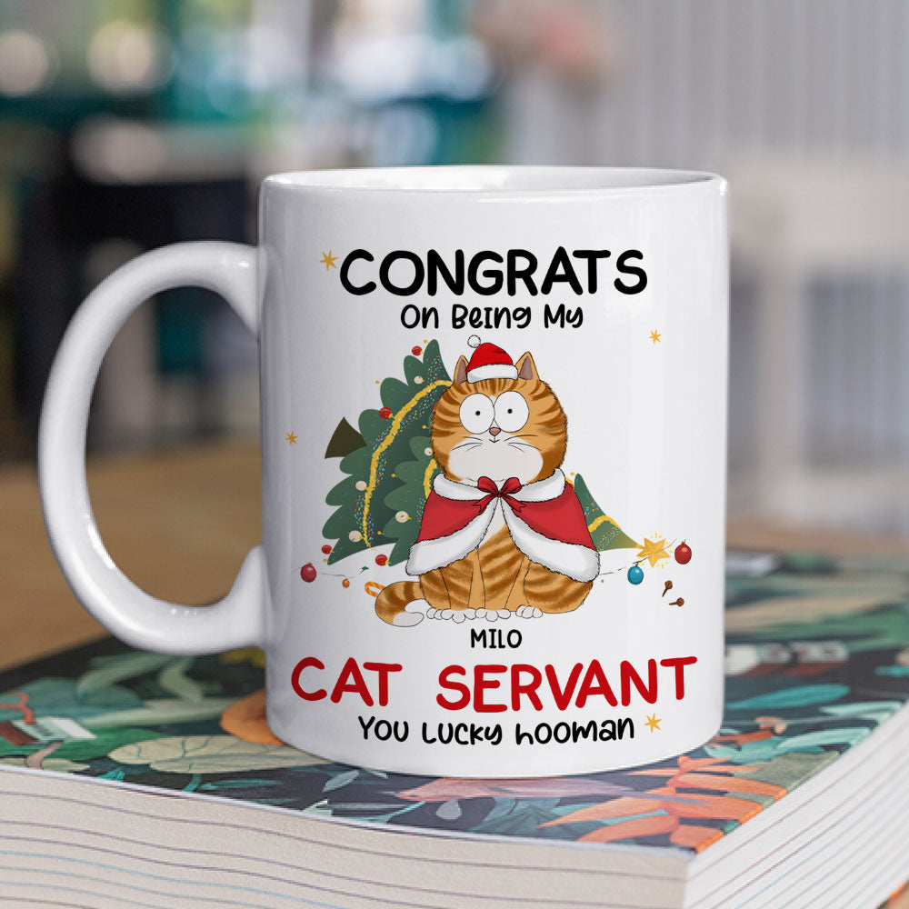 Custom Mother's day Birthday Gifts For Cat Mom, Cat Lovers • Lucky Hooman - Personalized Coffee Mug