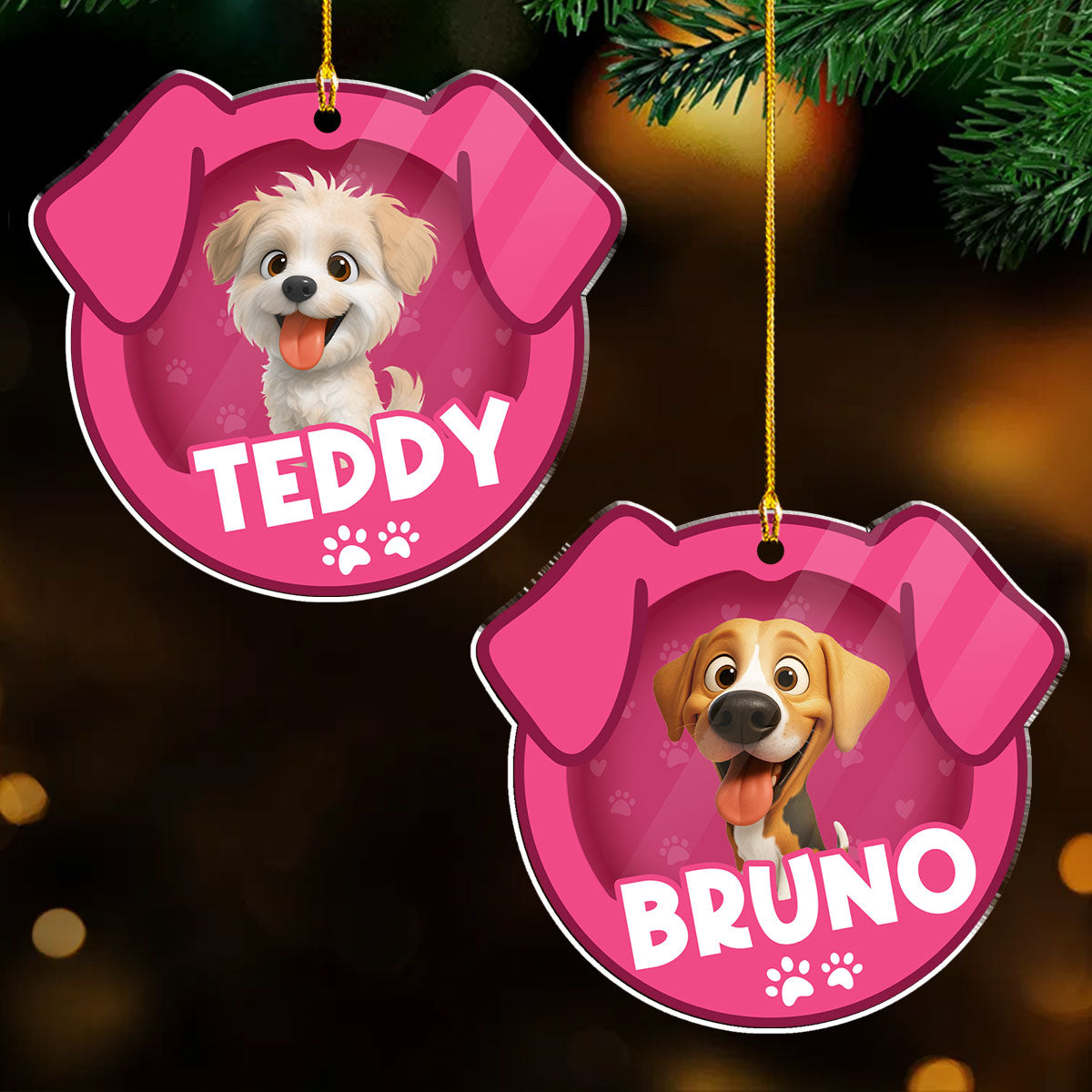 Furry Joy - Personalized Acrylic Ornament