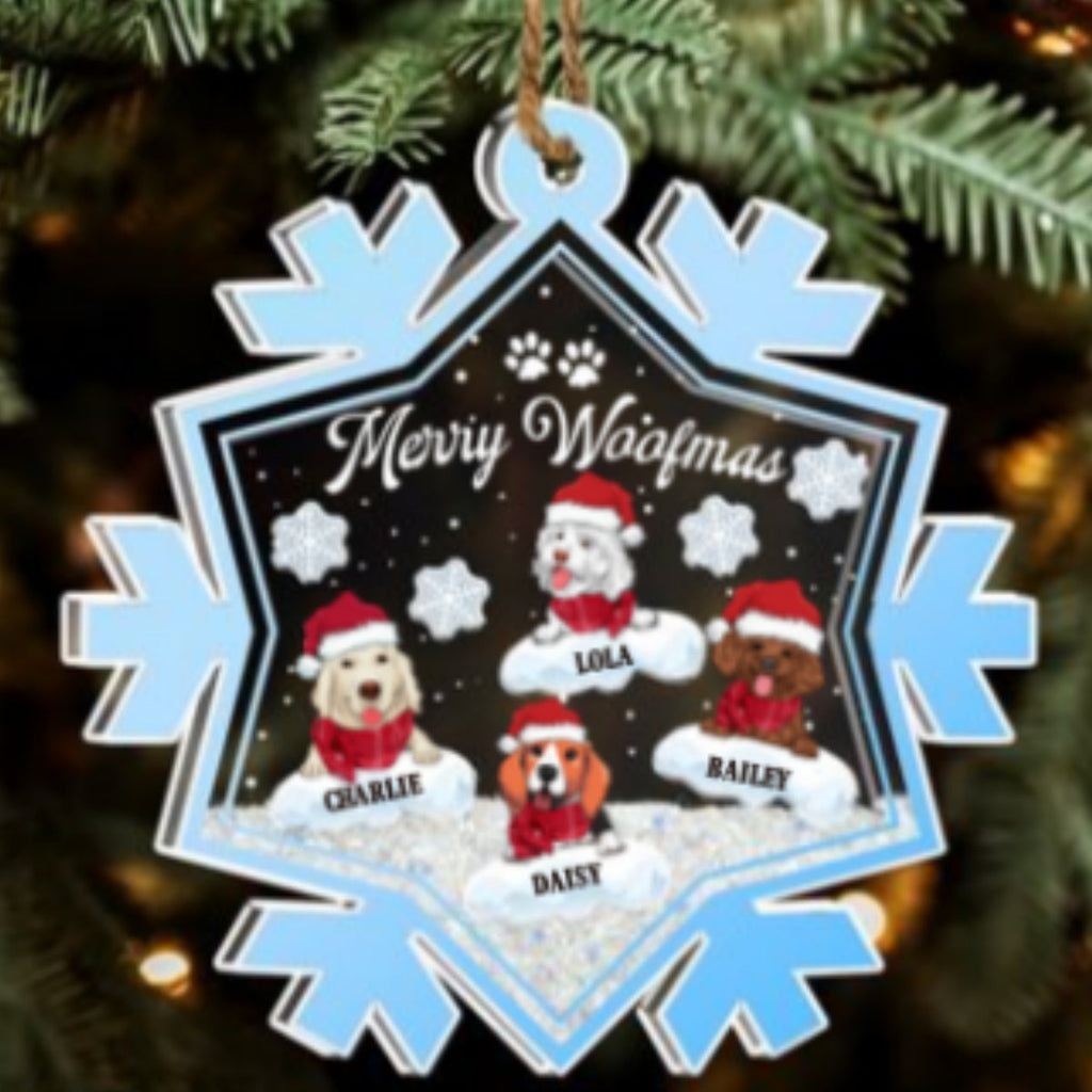 Woofy Dogmas - Personalized Acrylic Shaker Ornament