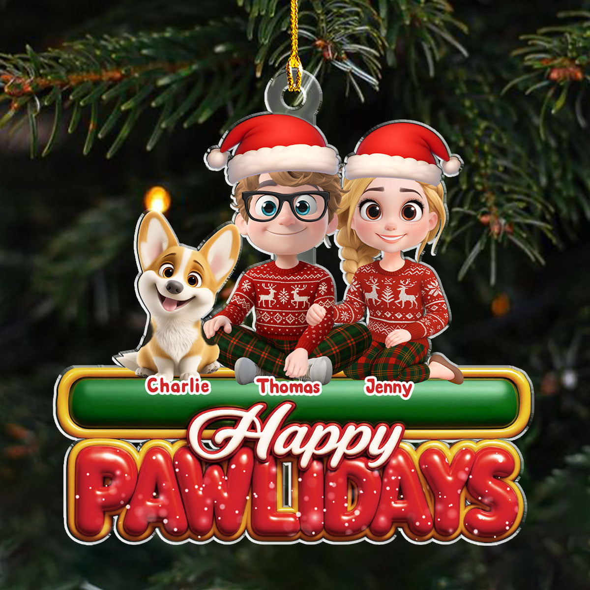 Custom Christmas Decor Home Birthday Gifts For Dog Lovers • We And Our Dog Pawlidays - Personalized Acrylic Ornament