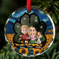 Custom Christmas Decor Home Birthday Gifts For Dog Lovers • Here With Each Other - Personalized Glass Ornament
