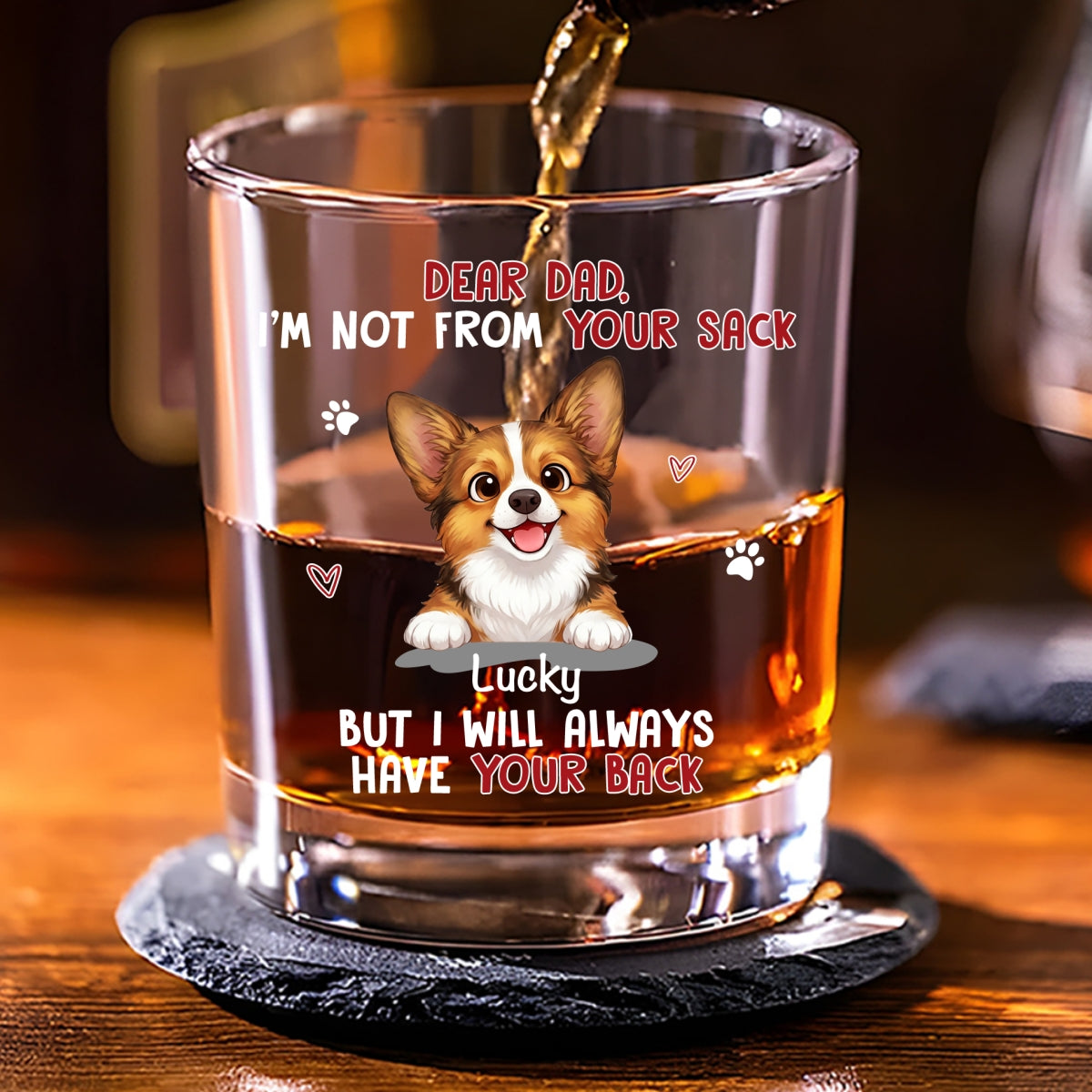 We Chose You Obviously - Personalized Whiskey Glass